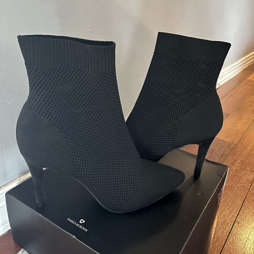 MIA black ankle sock boot